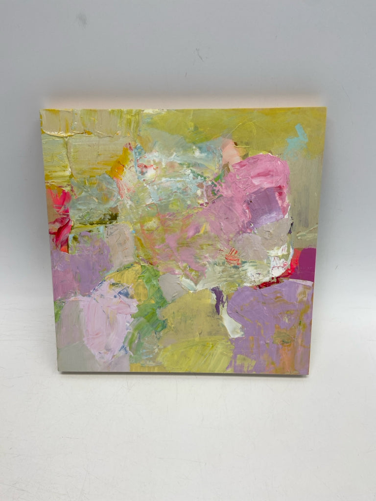 Pink/Yellow Multi Color Abstract Wall Hanging