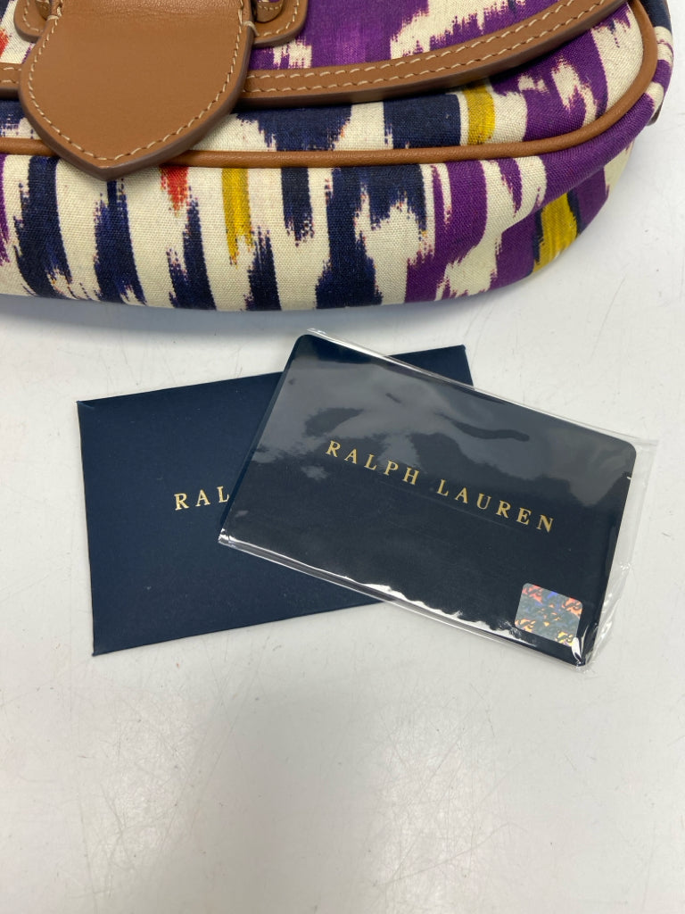 Ralph Lauren Silk Ikat Wellington Handbag