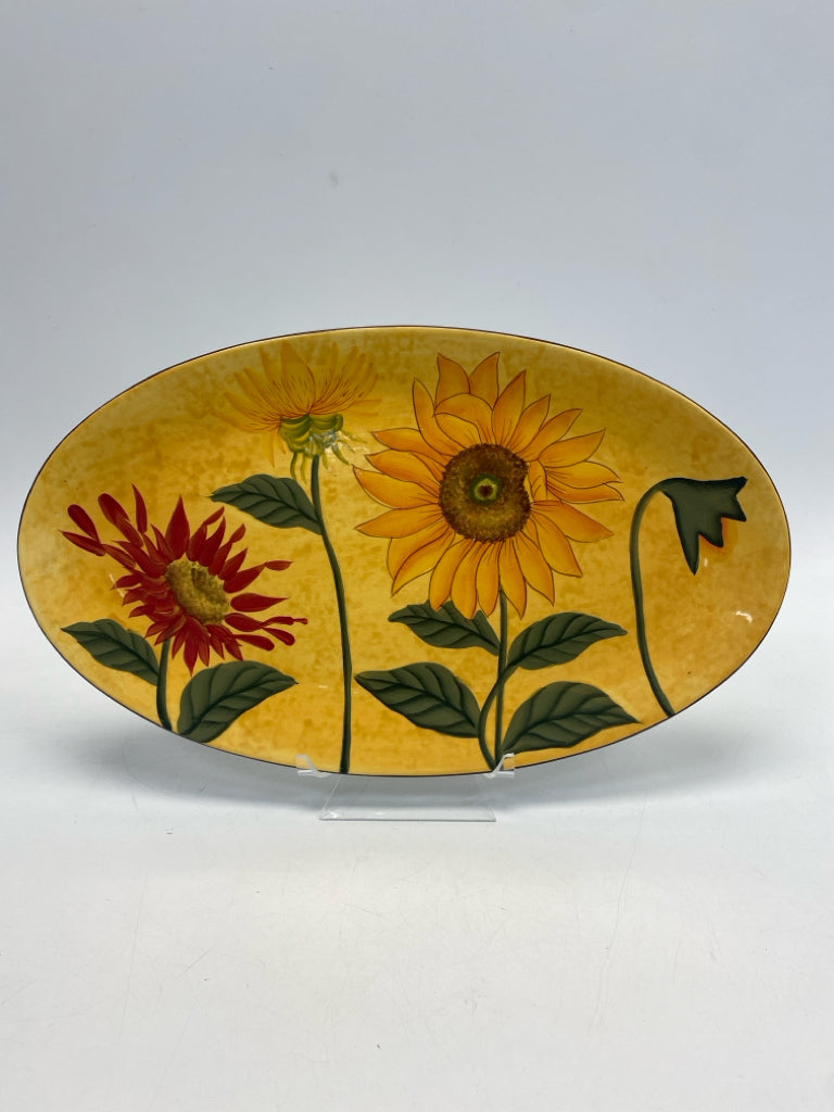 Ganz Yellow Sunflower Ceramic Tray
