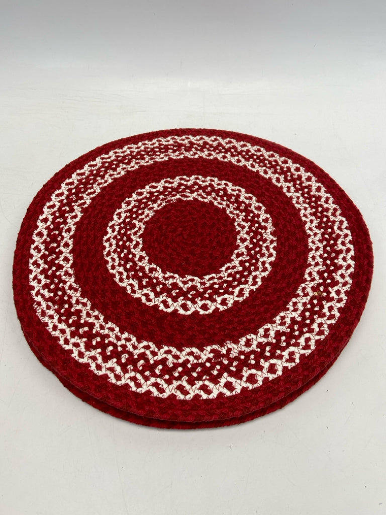 Red White Braided Placemats
