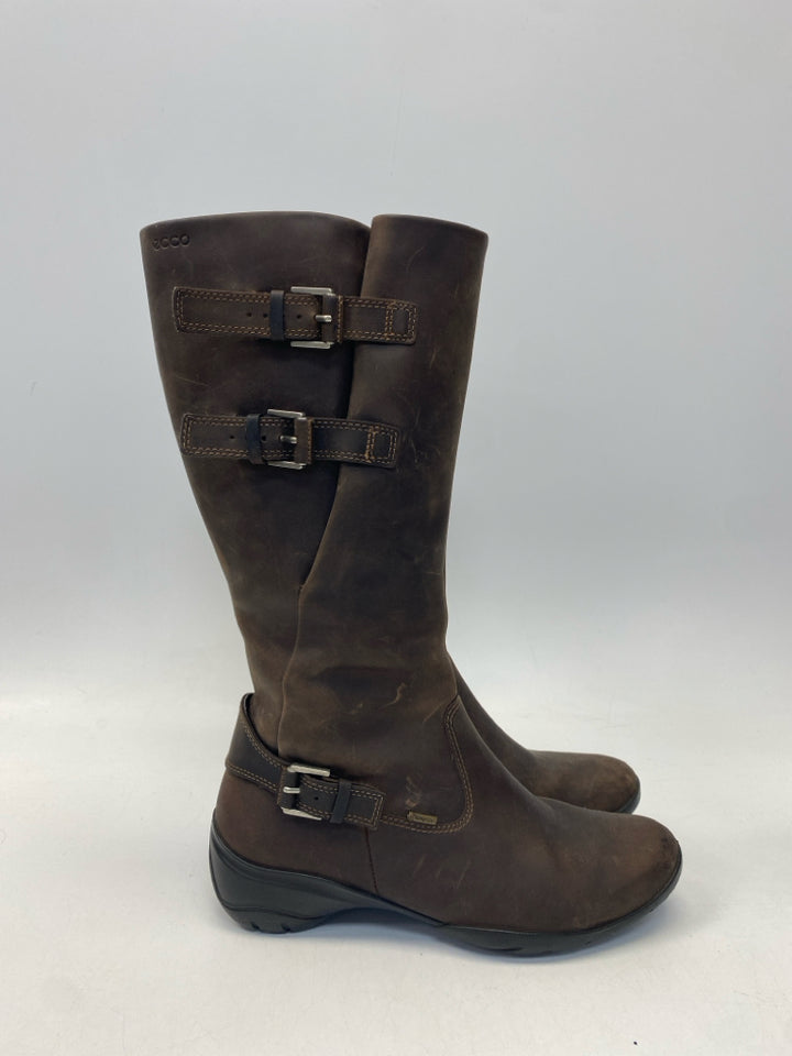 Ecco EU Shoe Size 39 Brown Distressed Boots