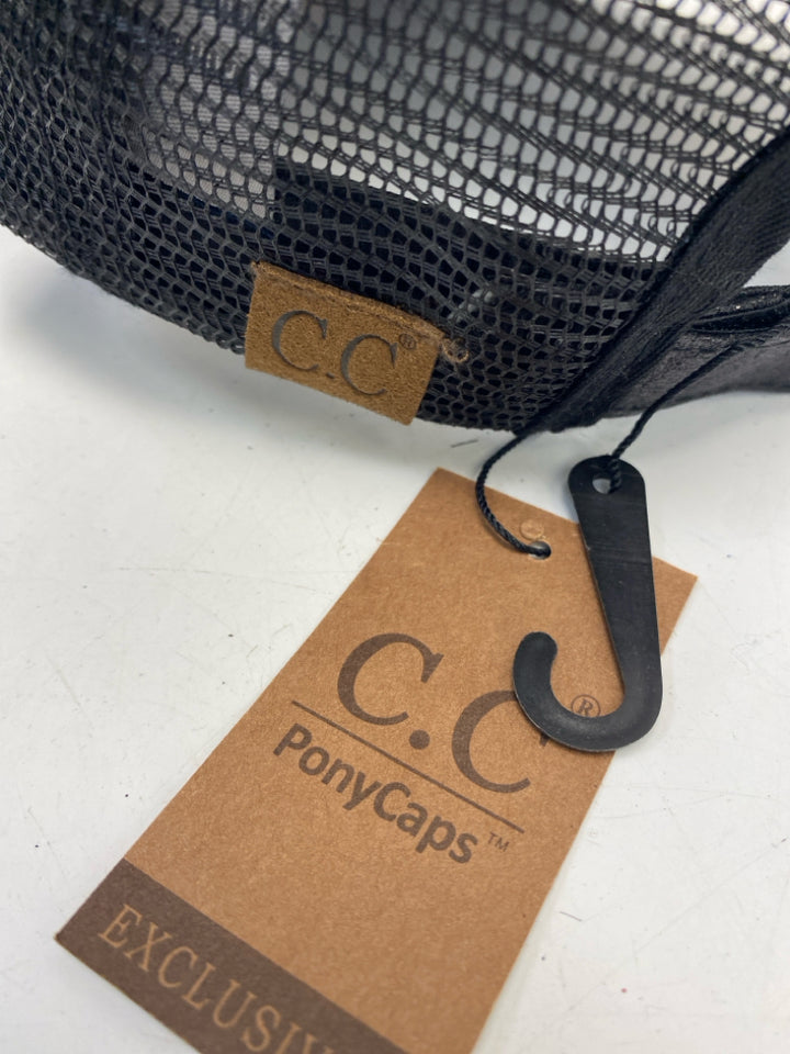 C.C. Black Glitter Baseball Hat