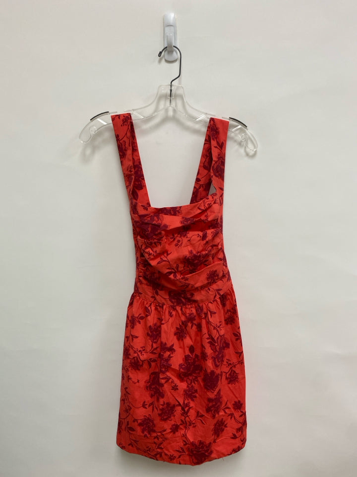 NWT Free People Size S Red Brick Flowers Sleeveless Ladies Dress