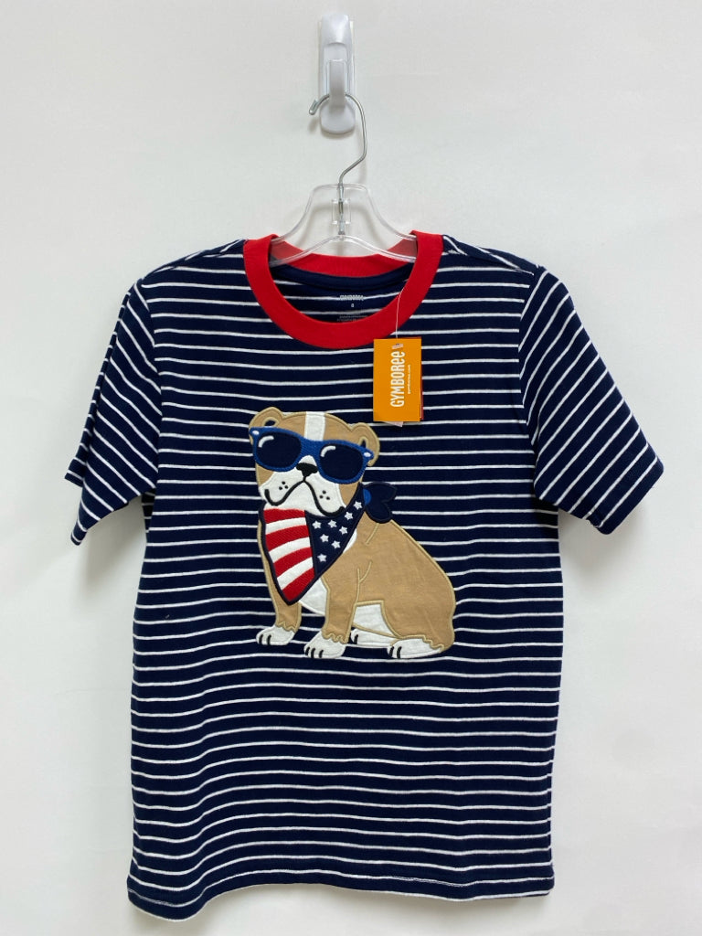 NWT Gymboree SIZE 8 Navy White/Brown Stripe Boy&