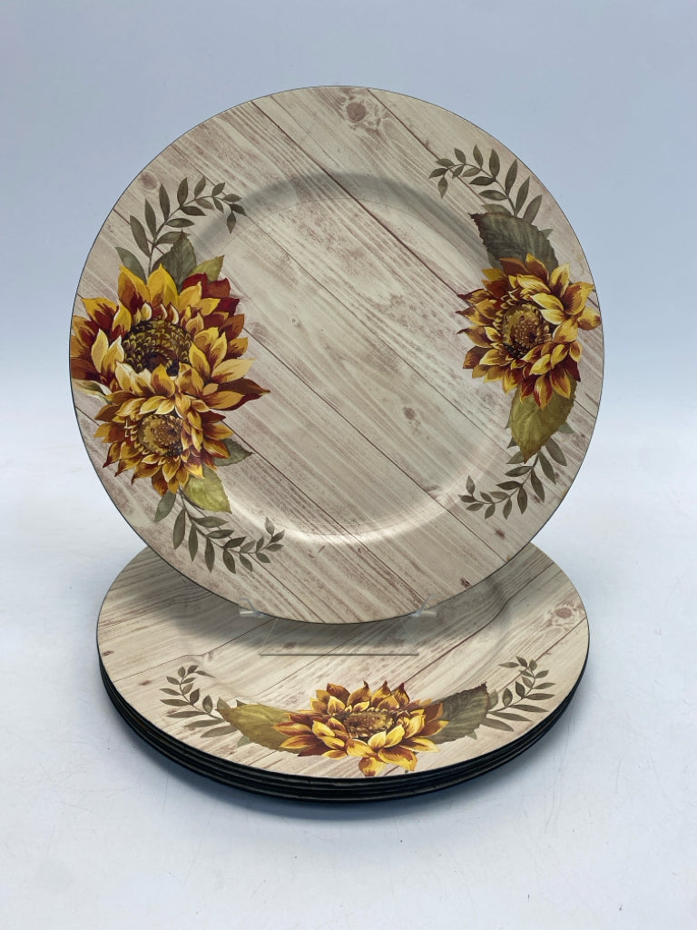 Tan Gold/Green Sunflower Plate (s)