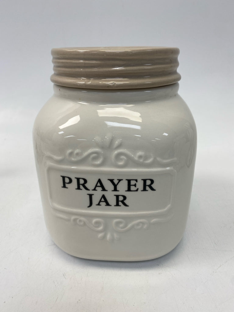 Cream Tan Words Ceramic Misc. Home Item