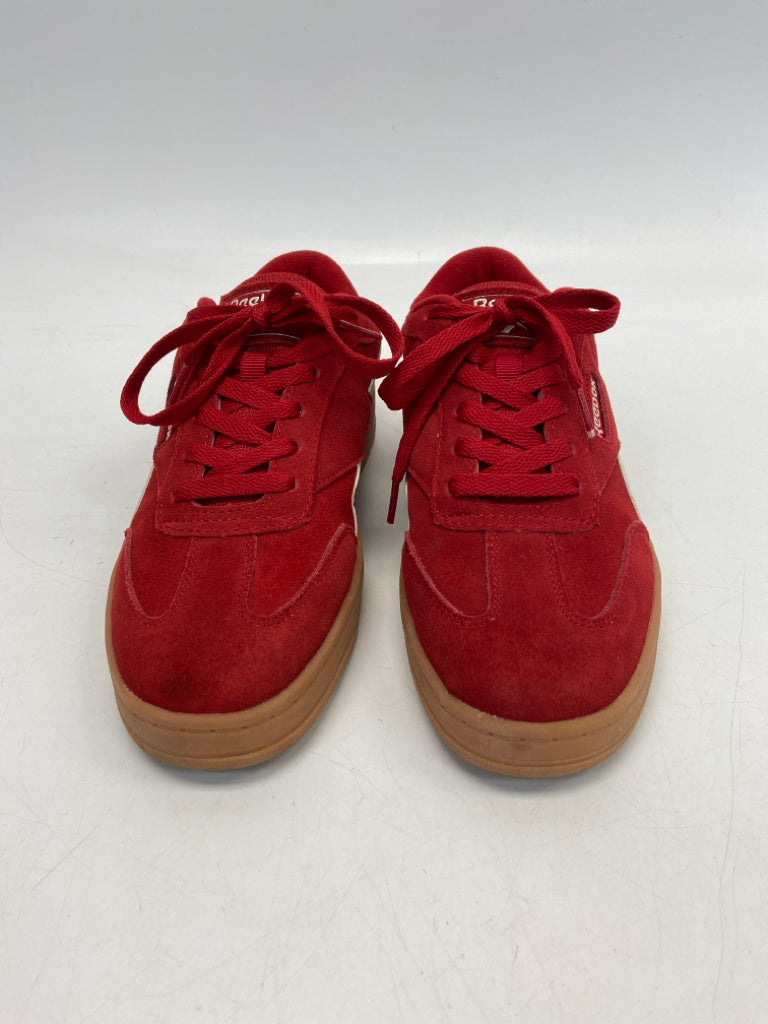Reebok  Size 6.5 Red Lace-up Sneakers