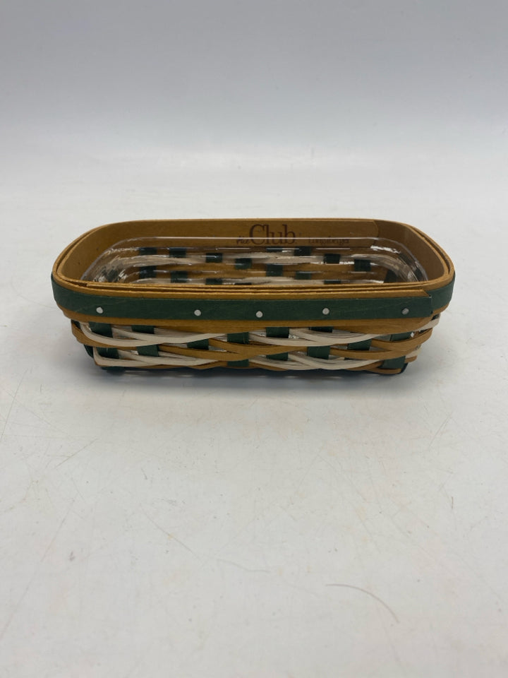 Longaberger Green Brown Basket