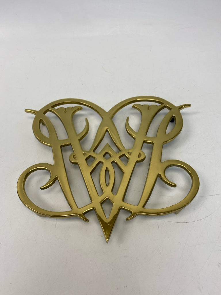 Virginia Metalcrafters Gold Brass Trivet