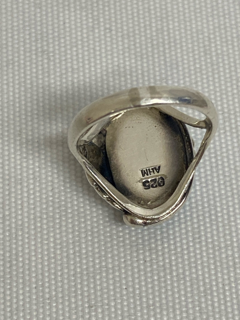 Silver Turquoise Oval(s) Ring
