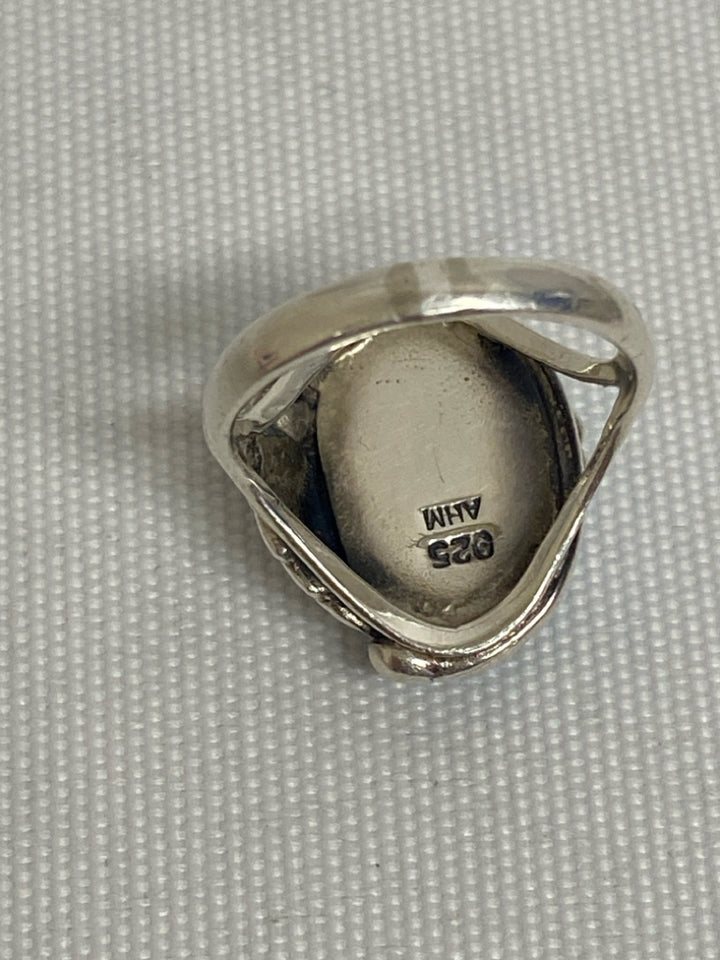 Silver Turquoise Oval(s) Ring