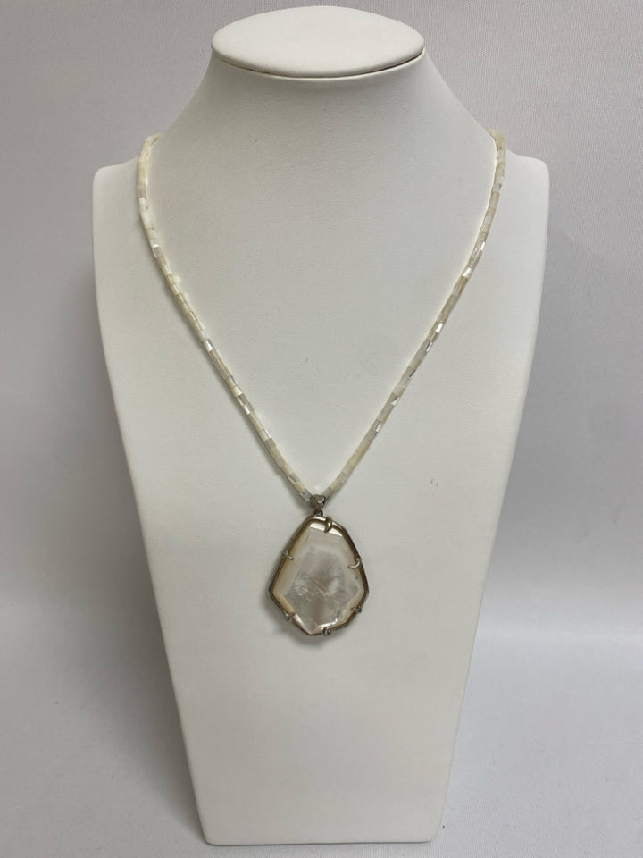 Kendra Scott Clear Pearl Color Beaded Necklace