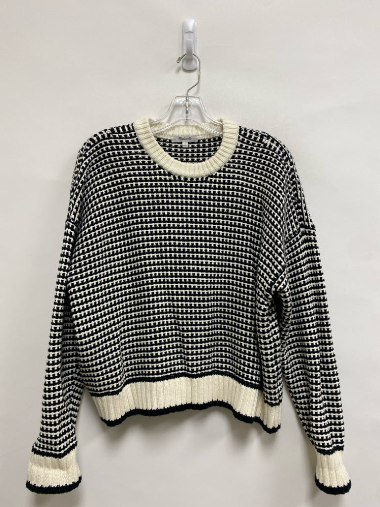 Madewell Size L Black White Ladies Sweater