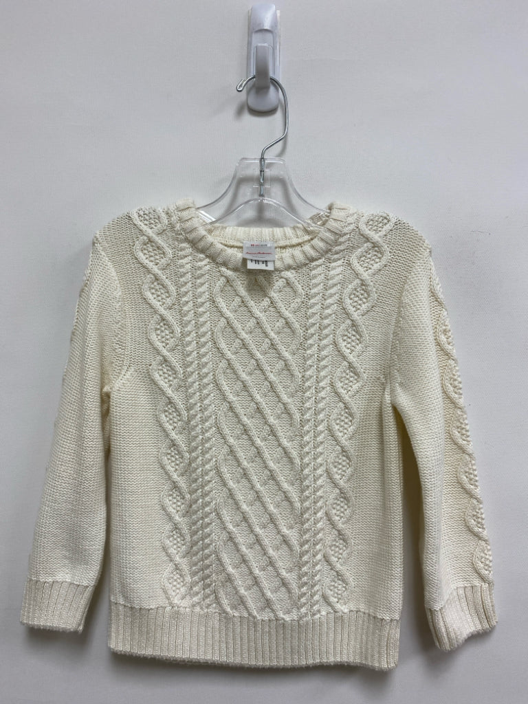hanna Andersson SIZE 3T White Cable Knit Girl&