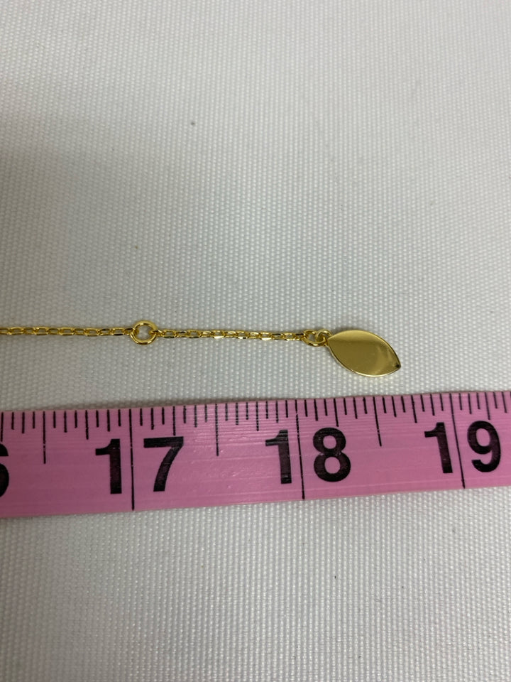Mignonne Gavigan Gold Color Green Stones Necklace