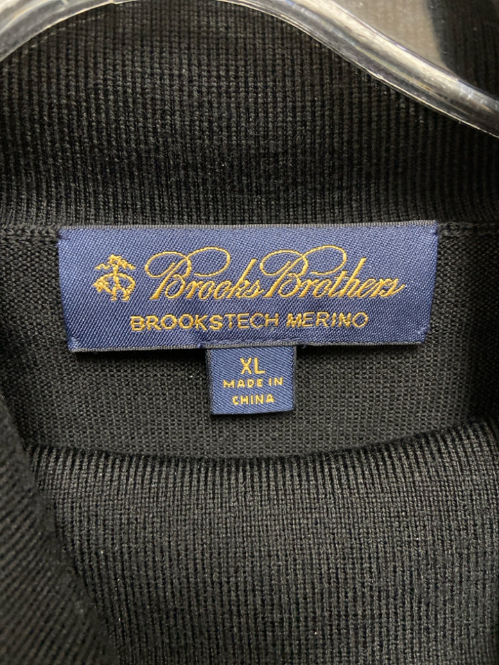 Brooks Brothers Size XL Black Turtleneck Merino Men&