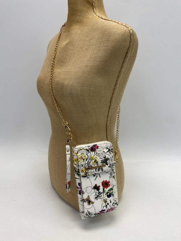White Multi-Color Flower(s) Crossbody