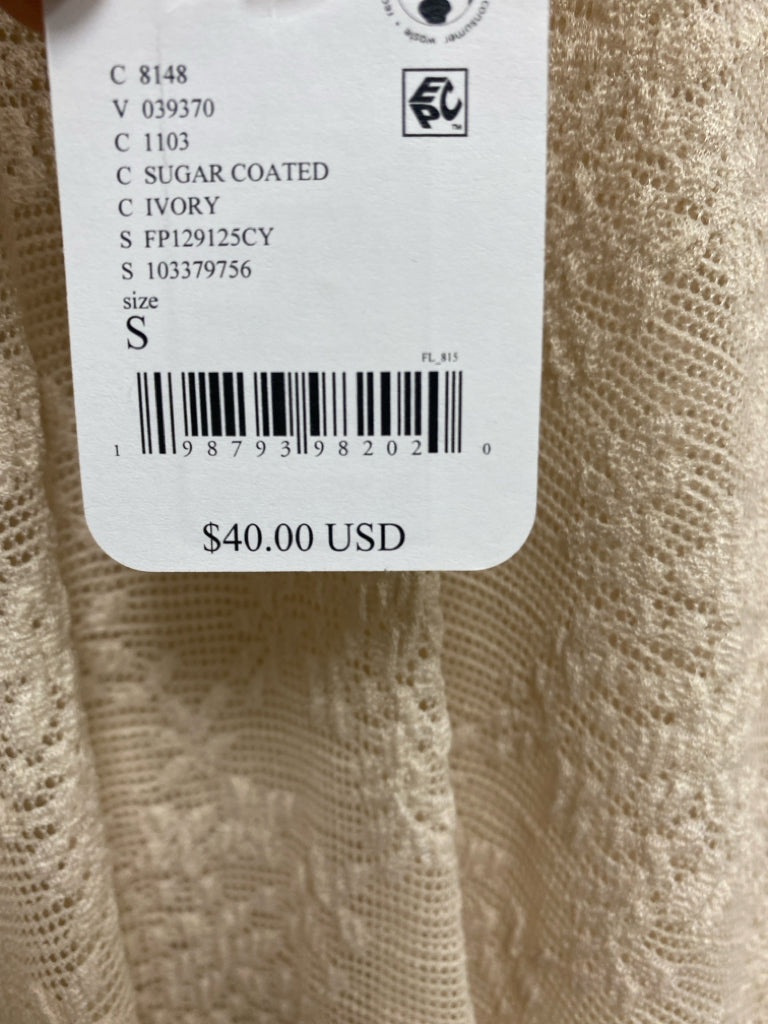 NWT Free People Size S Beige Lace Ladies Top