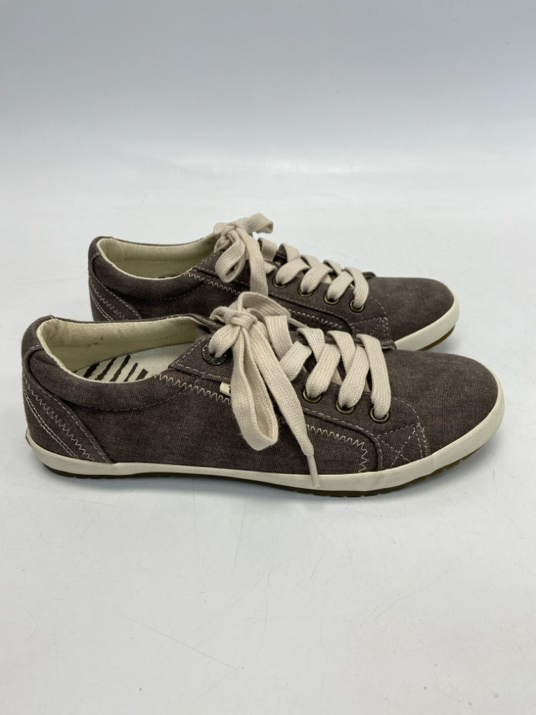 Taos  Size 6.5 Brown Tan Lace-up Sneakers