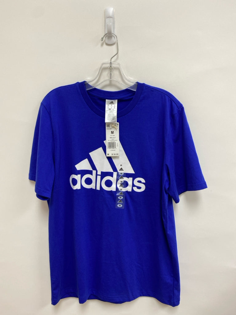 NWT Adidas Size M Royal Blue White Logo Men&