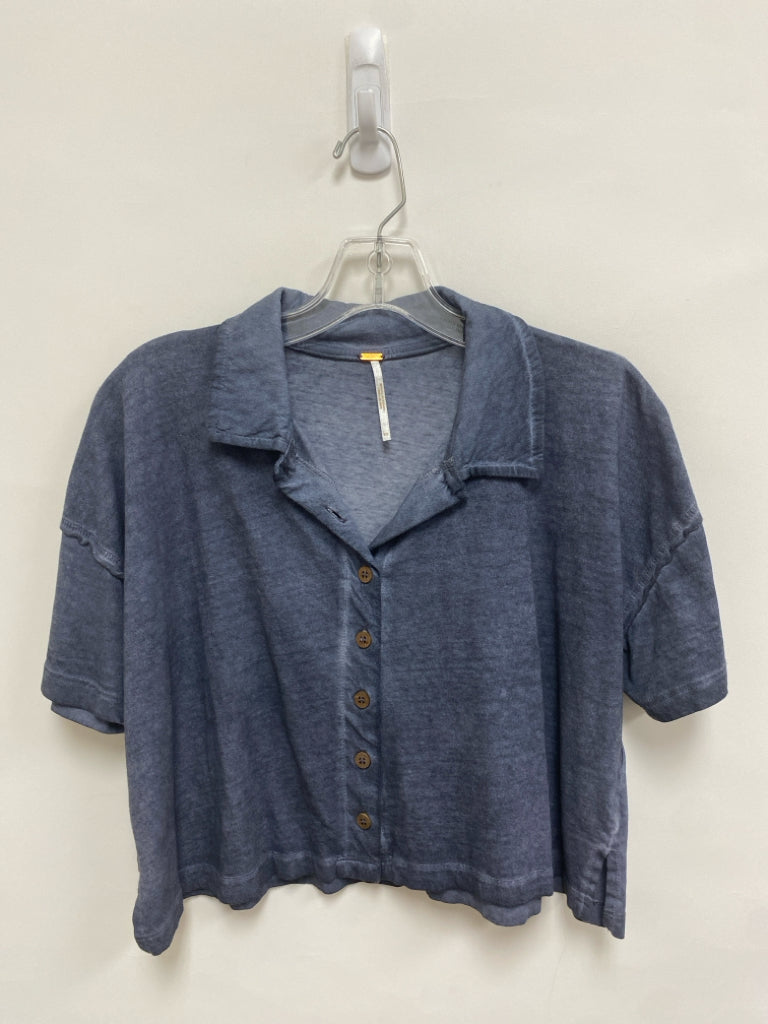 Free People Size XS Faded Navy Cropped Ladies Top