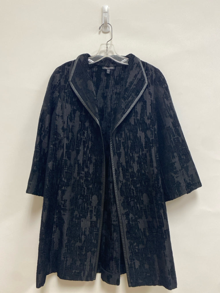 Eileen Fisher Size S Black Texture Drape Ladies Jacket