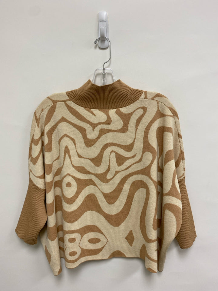 Kerisma Size OSFA Camel Cream Abstract Ladies Sweater