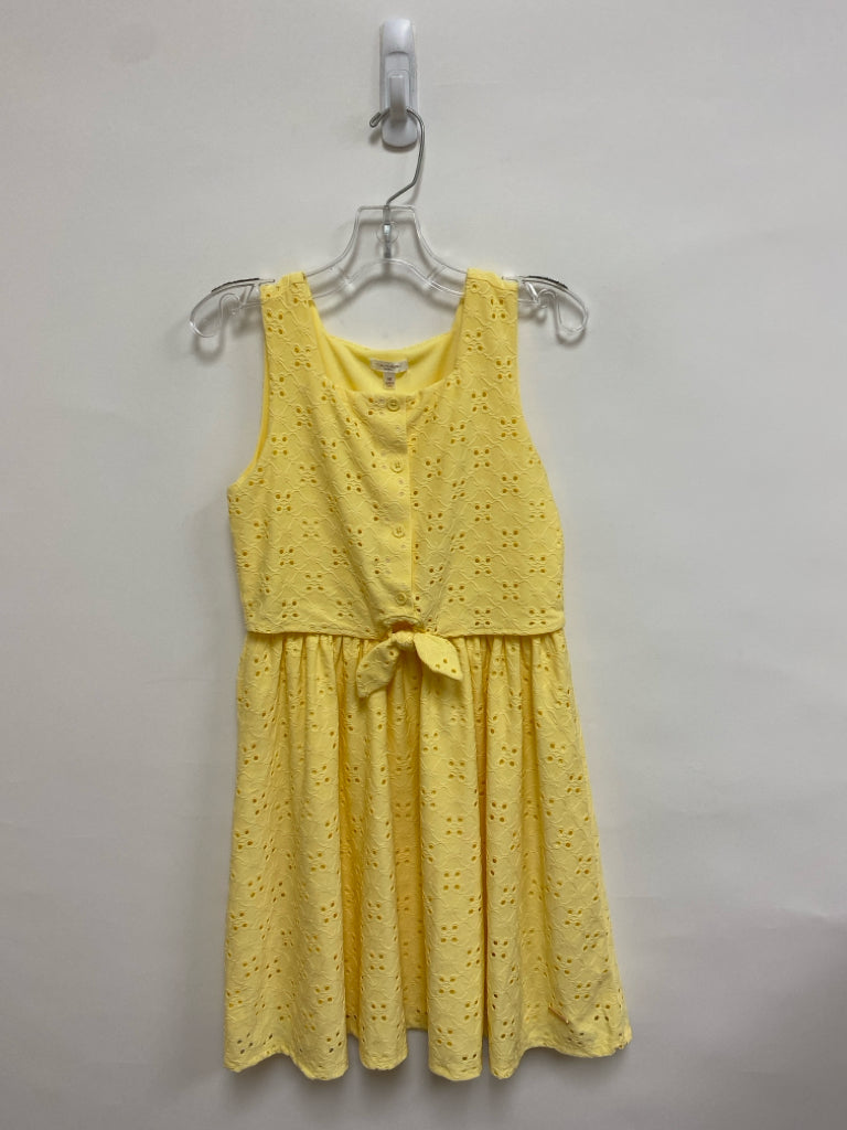 Tahari SIZE 10 Yellow Sleeveless Eyelet Girl&