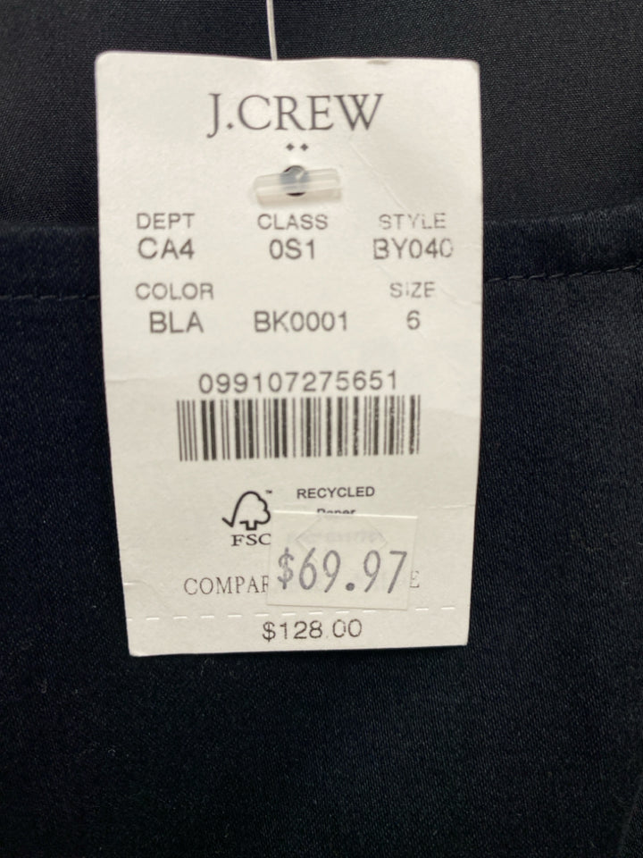 NWT J Crew Size 6 Black Ladies Dress