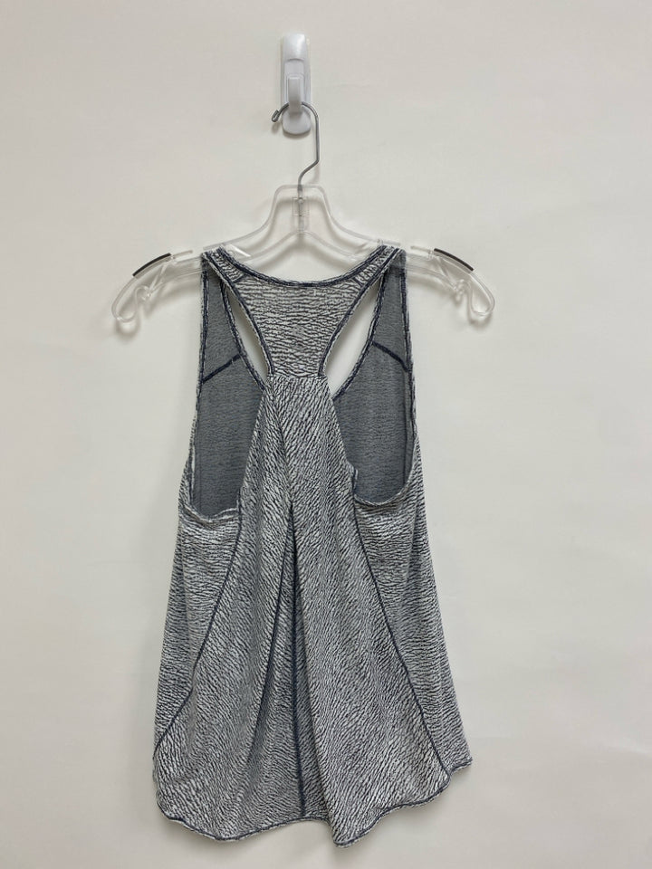Lululemon Size 6 White Gray Crackle Sleeveless Athletic Top