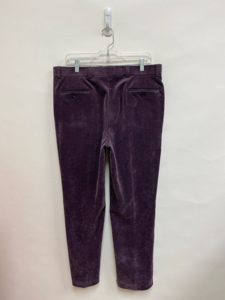 BALLIN Size 35 Purple Texture Velour Men&