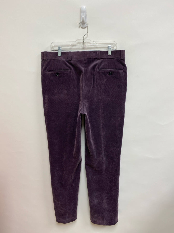 BALLIN Size 35 Purple Texture Velour Men&