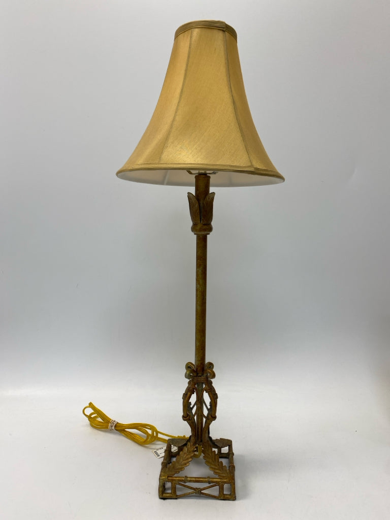 Gold Bronze Leaves Metal Lamp
