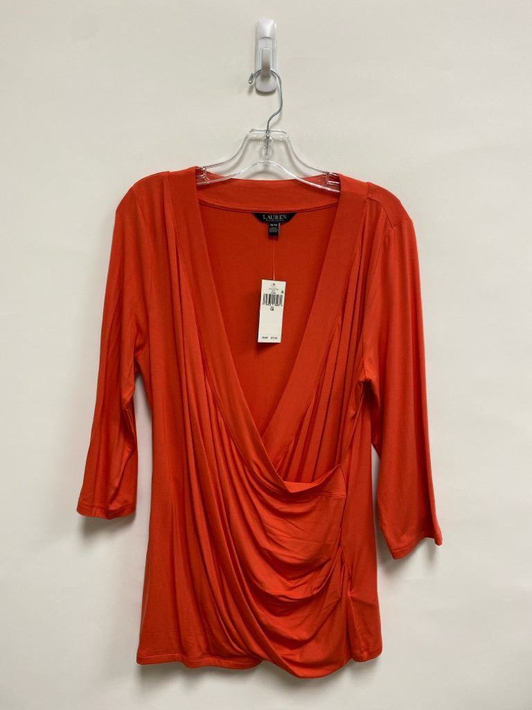 NWT Lauren Ralph Lauren  SIZE  1 Orange V Neck Plus Size Top