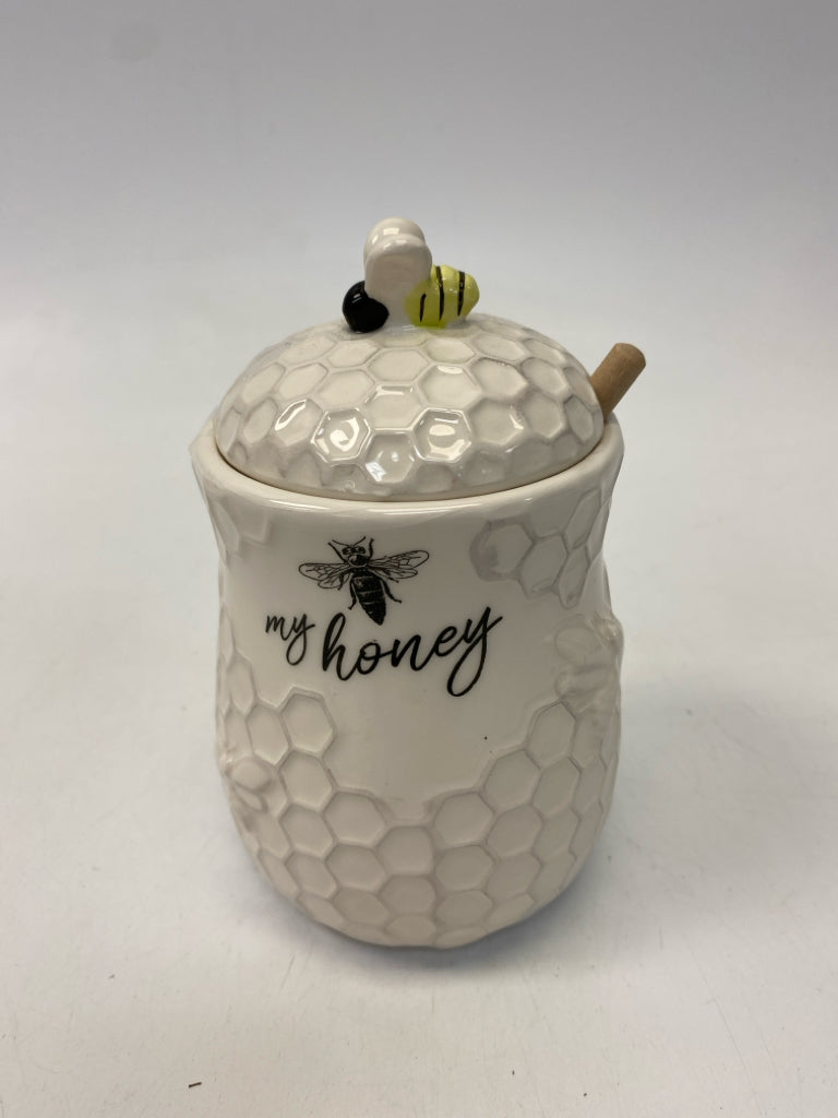 White Black/Yellow Honeycomb Ceramic Misc. Kitchen