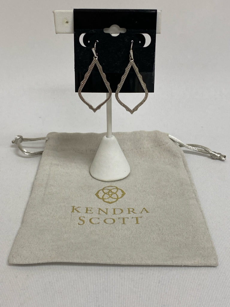 Kendra Scott Silver Color Teardrop Earrings