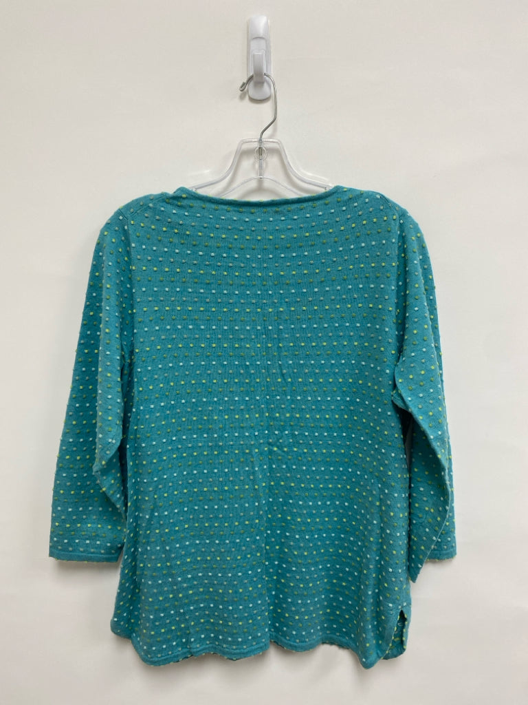 Size L Aqua Green Dots Ladies Sweater