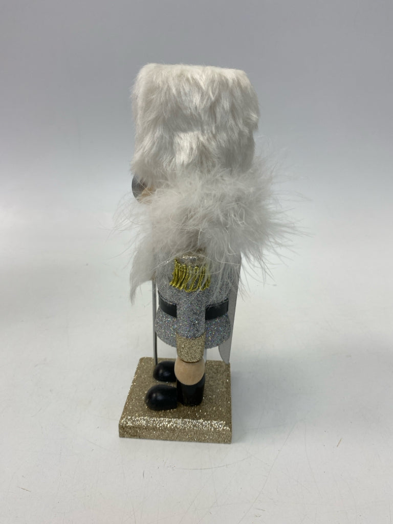 Kurt Adler Silver/Gold White Sparkle Christmas
