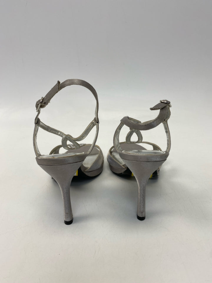 Size 9 Silver Rhinestone(s) Sandals