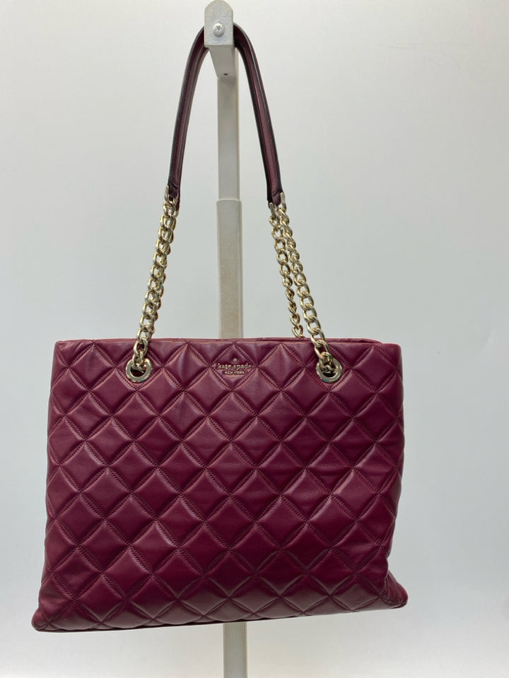 Kate Spade Burgundy Quilted Handbag