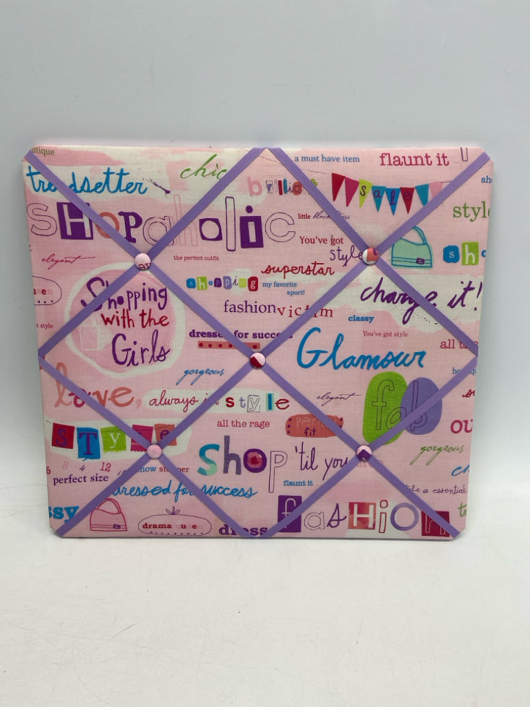 Pink Multi Color Words Kids Wall Hanging