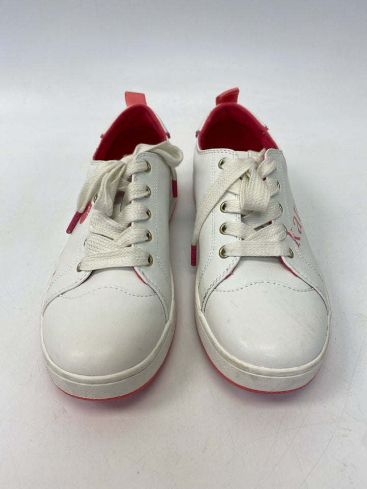 Kate Spade  Size 9 White Pink Lace-up Nikki Sneakers