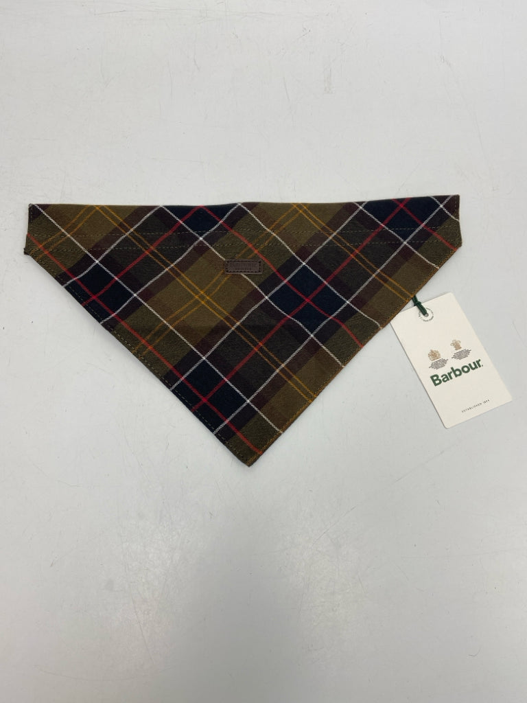 NWT Barbour Brown White/Red Plaid Pet Clothing