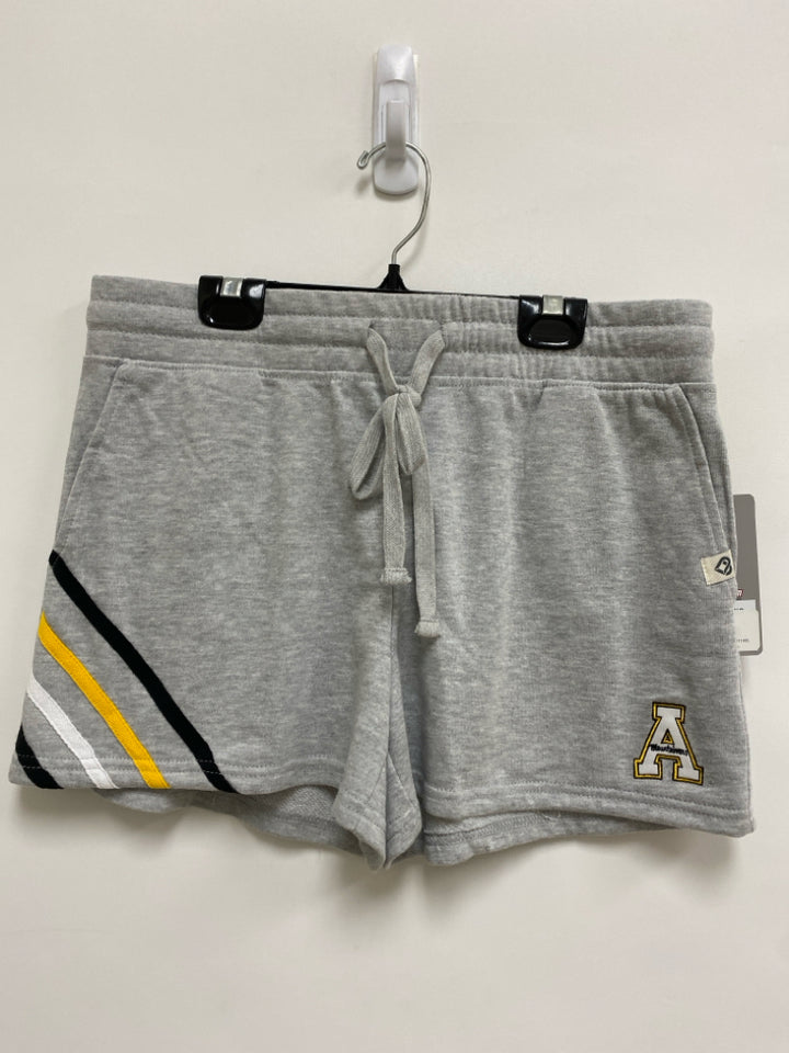 NWT COLOSSEUM Size L Gray Black/Yellow Appalachian State Athletic Shorts
