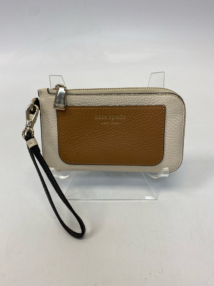 Kate Spade Cream Brown Colorblock(s) Wristlet