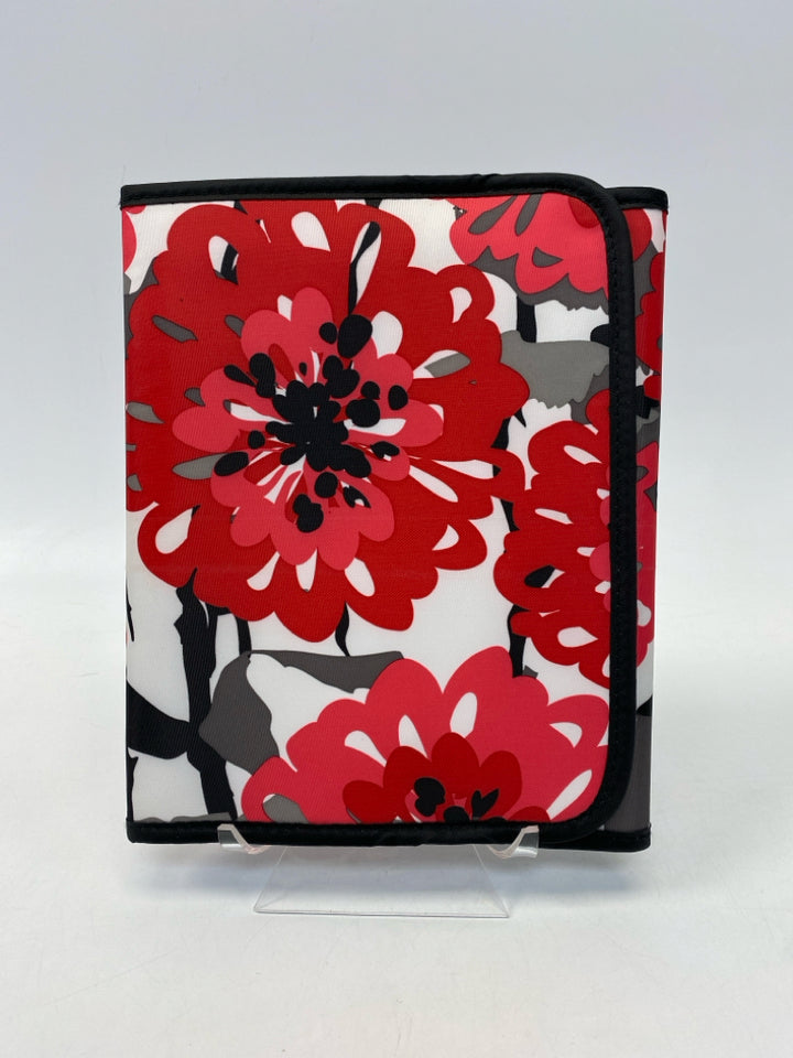 Thirty-One Red/Black White Flowers Electronic/Accessory
