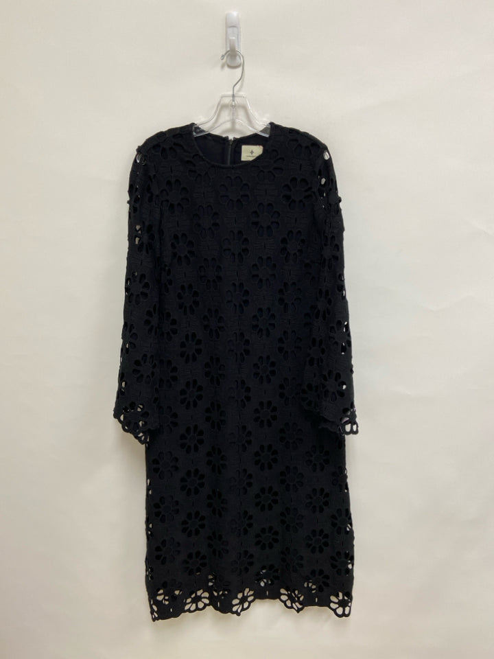 TUCKERNUCK Size L Black Long Sleeve Eyelet Ladies Dress