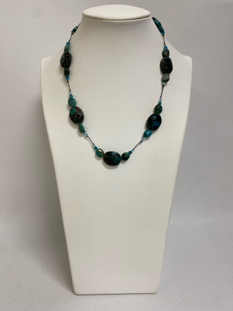 Brown Turquoise Beaded Necklace