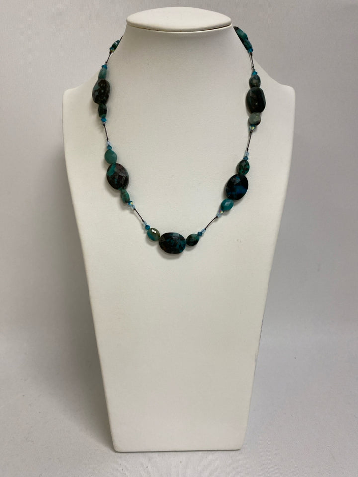 Brown Turquoise Beaded Necklace