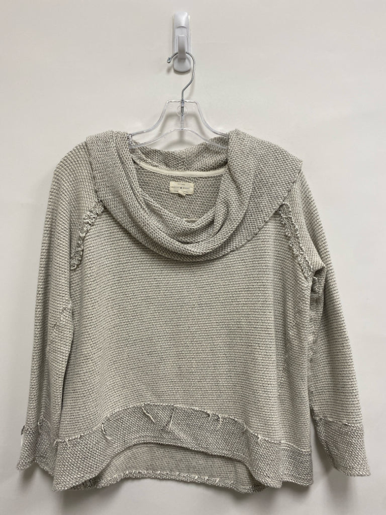Lucky Brand Size M Cream Black Mottled Ladies Sweater